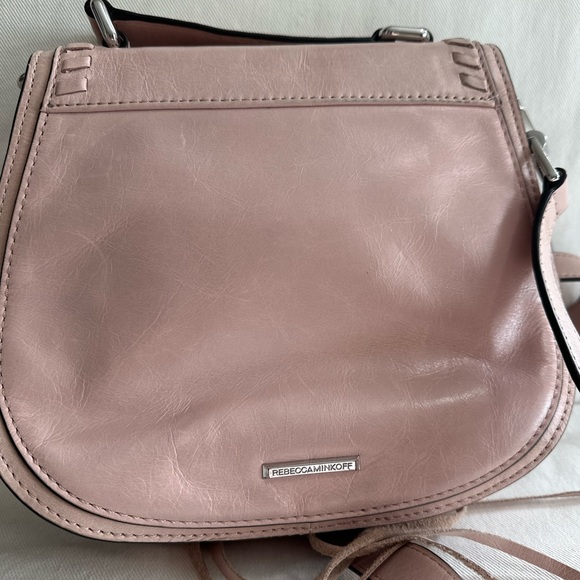 Rebecca Minkoff pink leather saddle bag crossbody - Picture 3 of 4